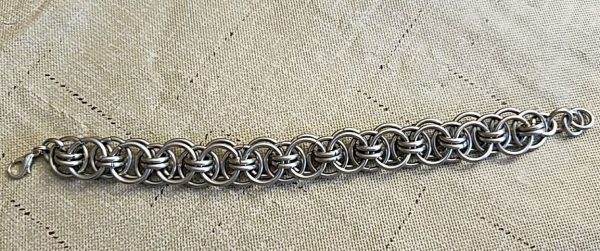 helm weave chain maille bracelet