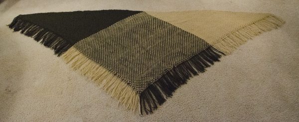 IHEA class sample of shawl made on a triangle loom