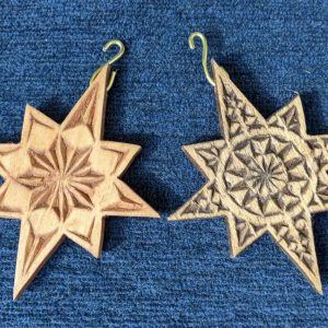 IHEA class sample of a Chip carved ornaments