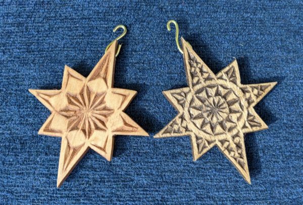 IHEA class sample of a Chip carved ornaments