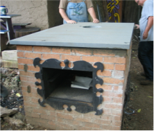 Oven completed with concrete top