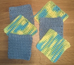 set of 6 crochet coasters