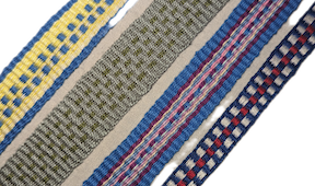 Hand woven inkle bands in a variety of colors and widths